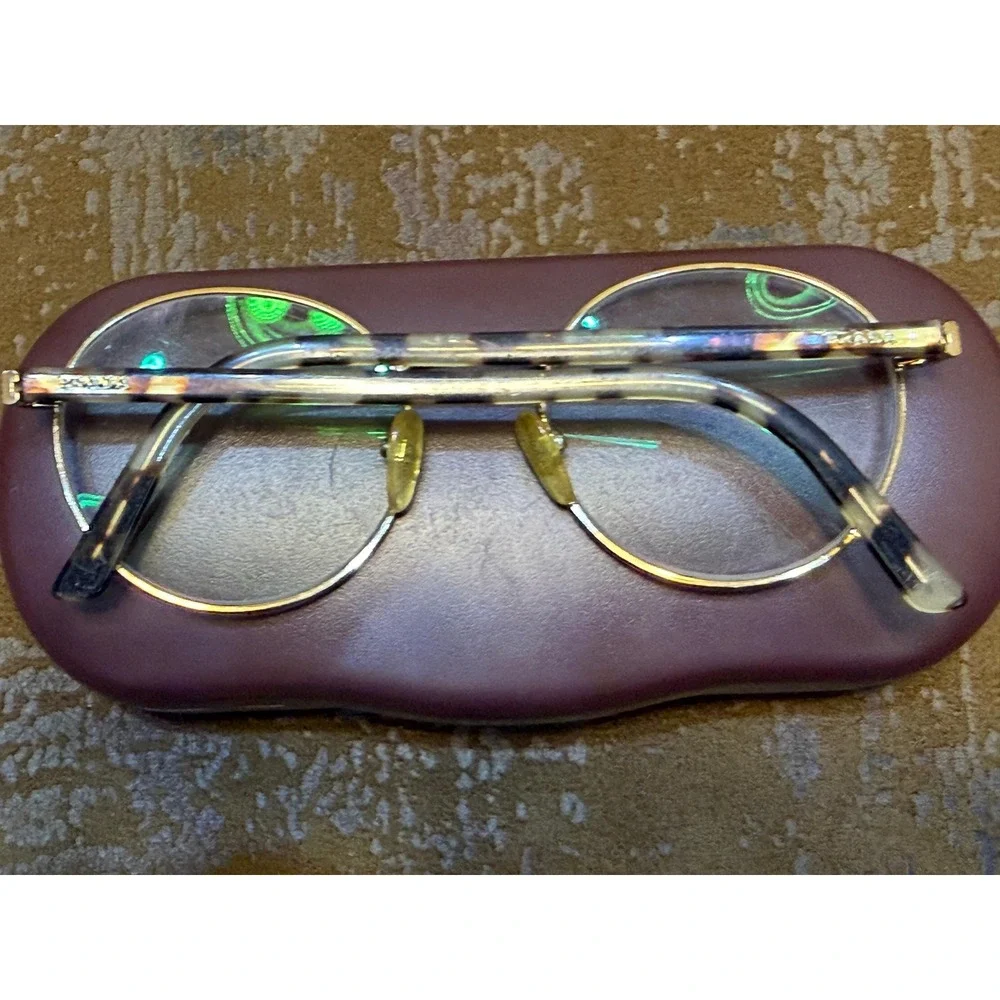 Prada VPR 52X Gold Round Eyeglasses Tortoise Shell Frames Italy 51-19-140